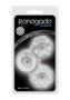Renegade Chubbies Super Stretchable Cock Rings( Set Of 3) - Clear